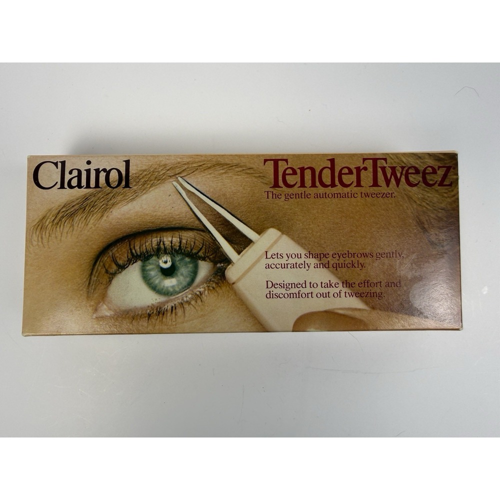 Vintage 1977 Clairol TenderTweez PT-1 Electric Eyebrow Tweezer w/ Box TESTED